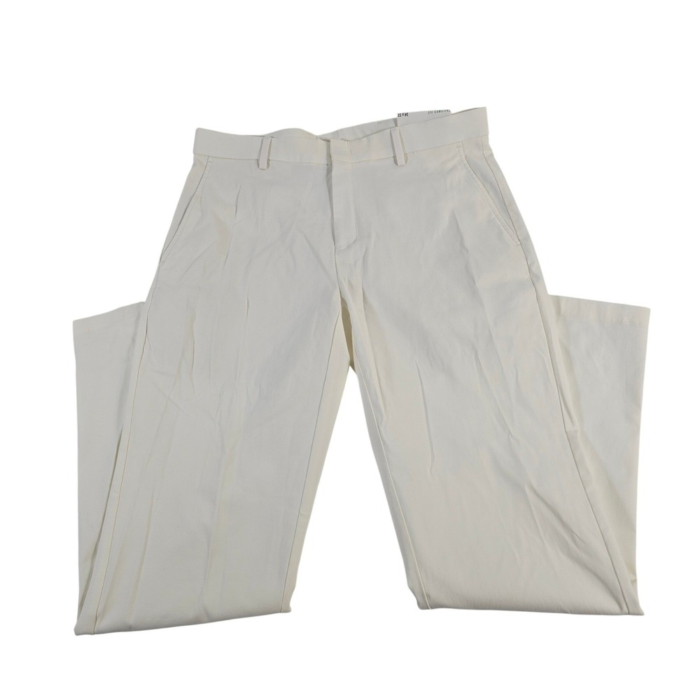 JOS A BANK Traveler Chino Active Pant Tailored Fit‎ Mens 34x32 Cream